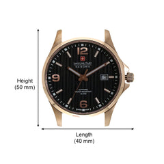 SWISS MILITARY OBSERVER Analogue Black Round Dial Men's Watch - SM14588MSRBK.H02S