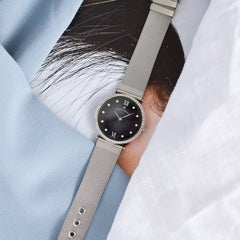 JACQUES DU MANOIR Cocktail Swiss Made Analogue Black Round Dial Women's Watch- SOCMI.05