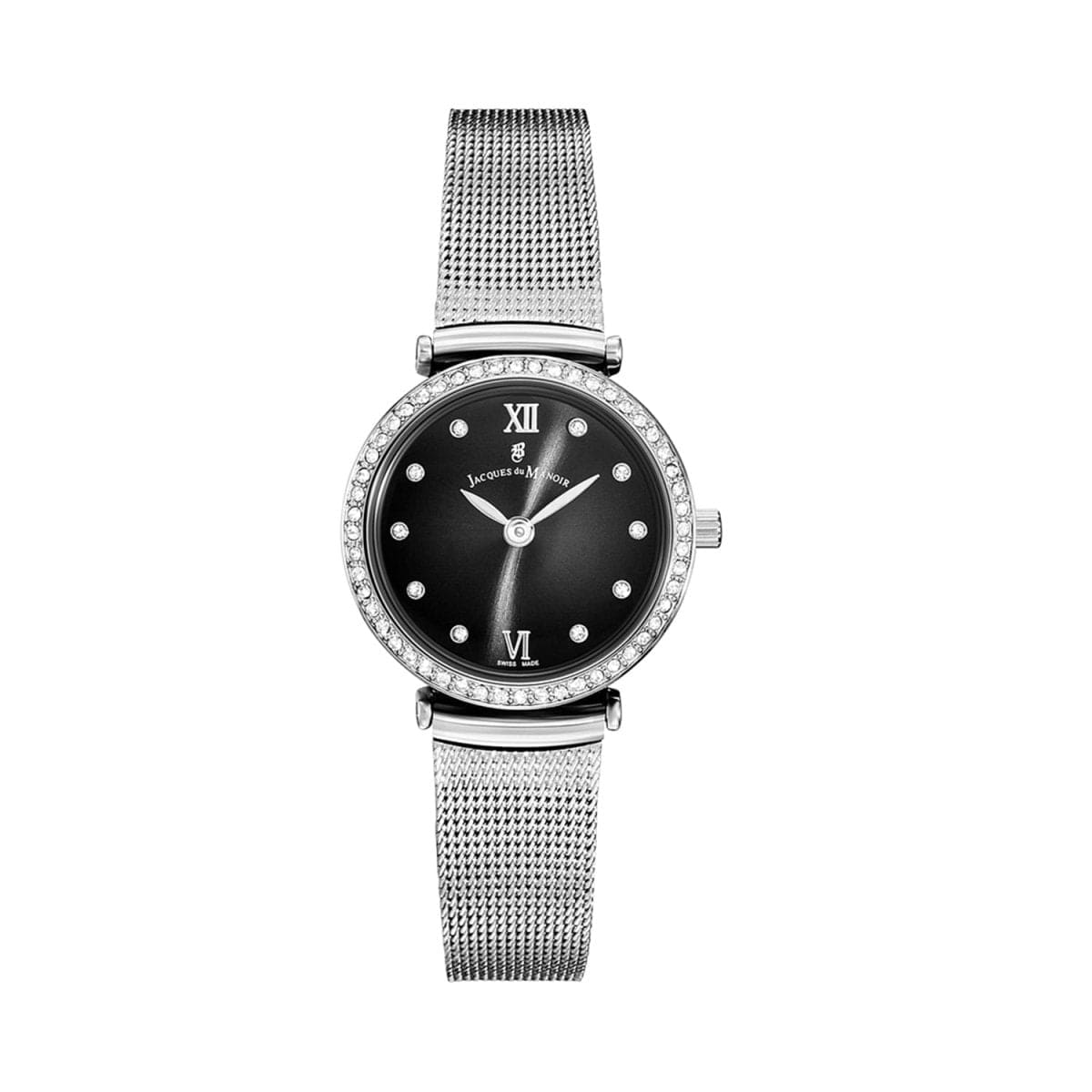 JACQUES DU MANOIR Cocktail Swiss Made Analogue Black Round Dial Women's Watch- SOCMI.06