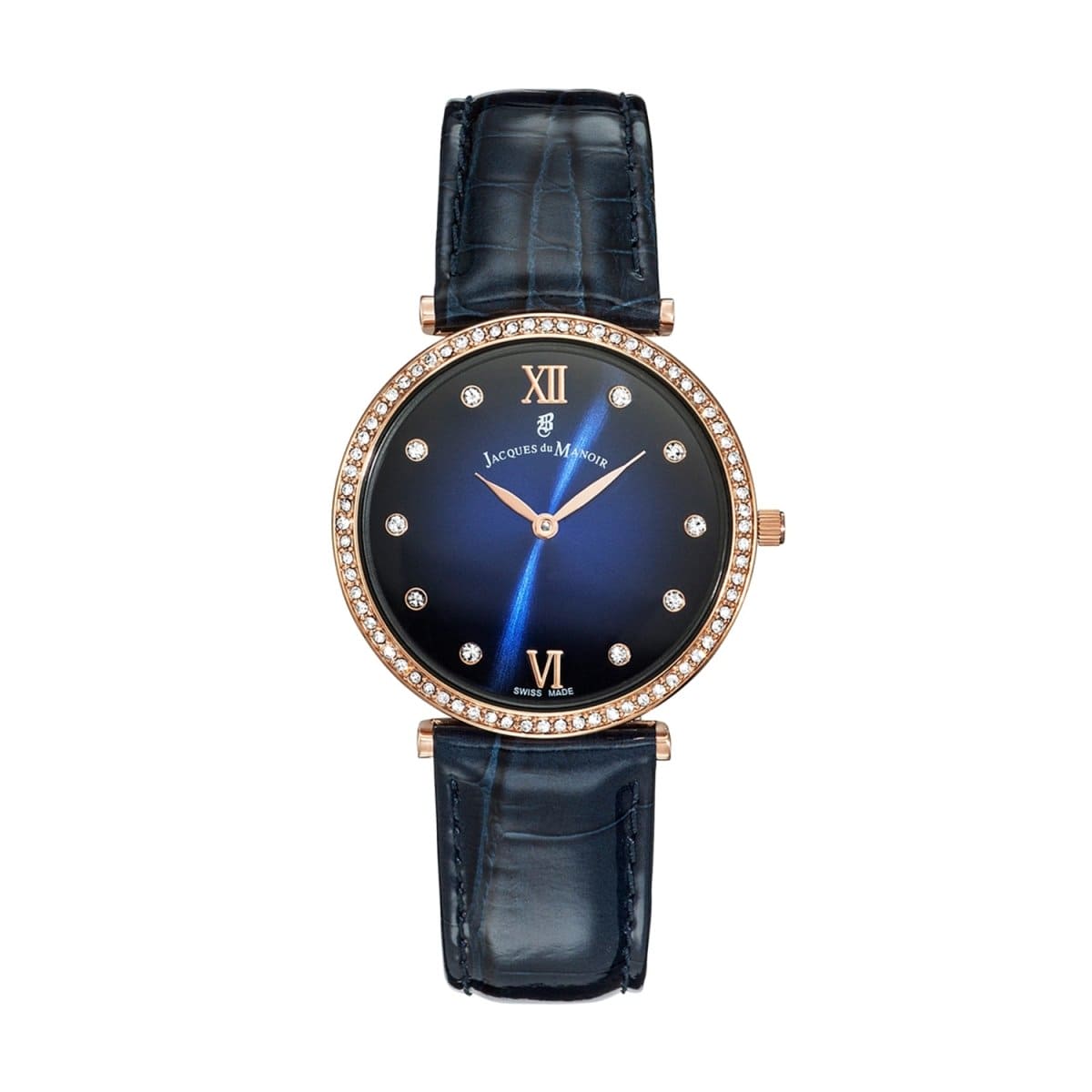 JACQUES DU MANOIR Cocktail Swiss Made Analogue Blue Round Dial Women's Watch- SOR.01