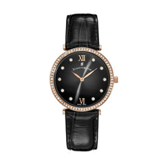 JACQUES DU MANOIR Cocktail Swiss Made Analogue Black Round Dial Women's Watch- SOR.05