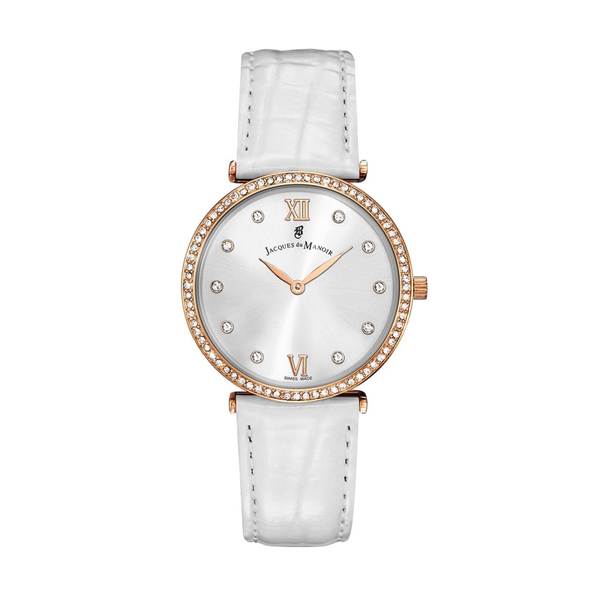 JACQUES DU MANOIR Cocktail Swiss Made Analogue Silver Round Dial Women's Watch- SOR.09