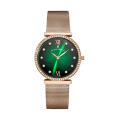 JACQUES DU MANOIR Cocktail Swiss Made Analogue Green Round Dial Women's Watch- SORMI.03