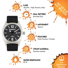 Superdry THOR Analog Grey Round Dial Men's Watch- SYG103TW