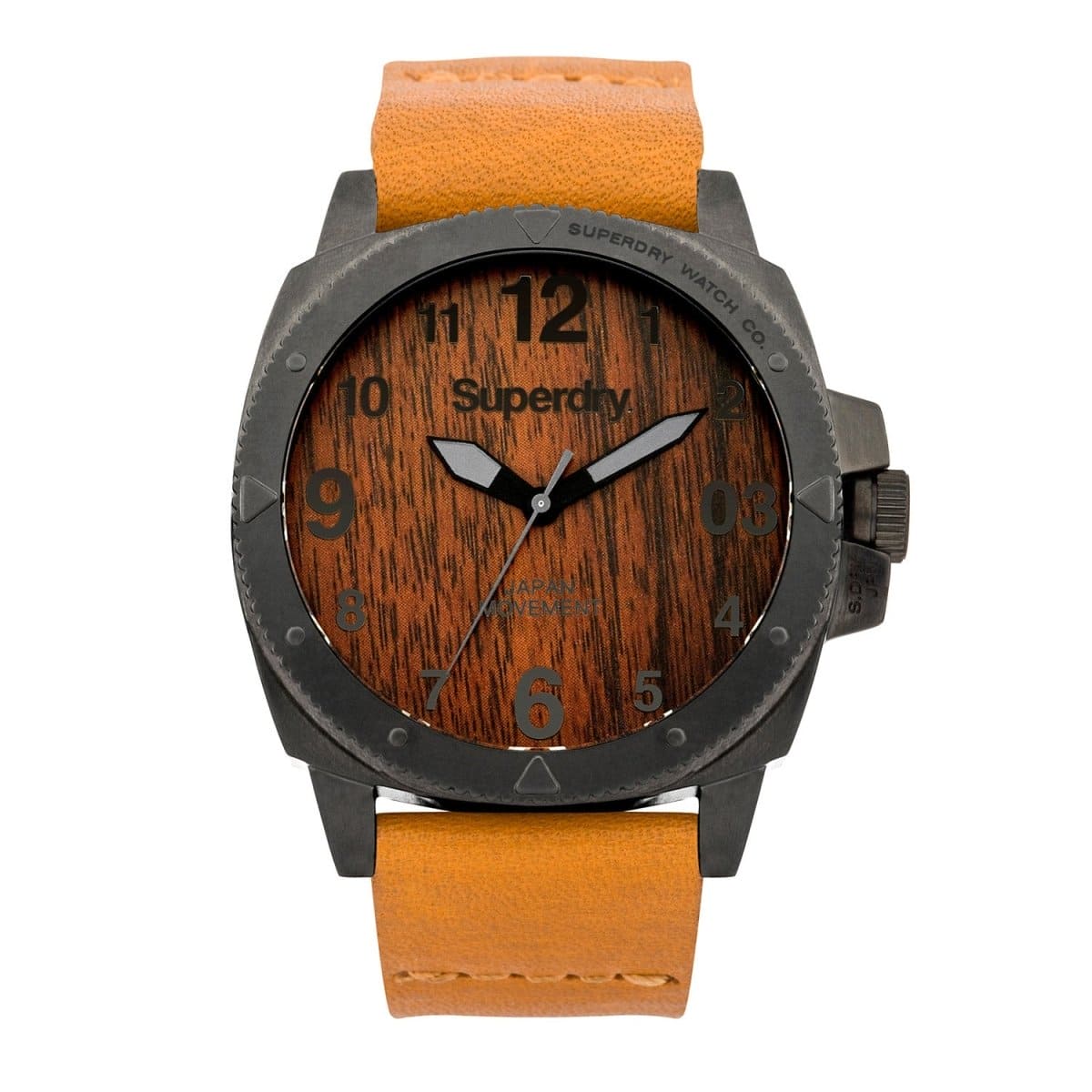 Superdry Trident Wood Quartz Brown Round Dial Men's Watch - SYG161T