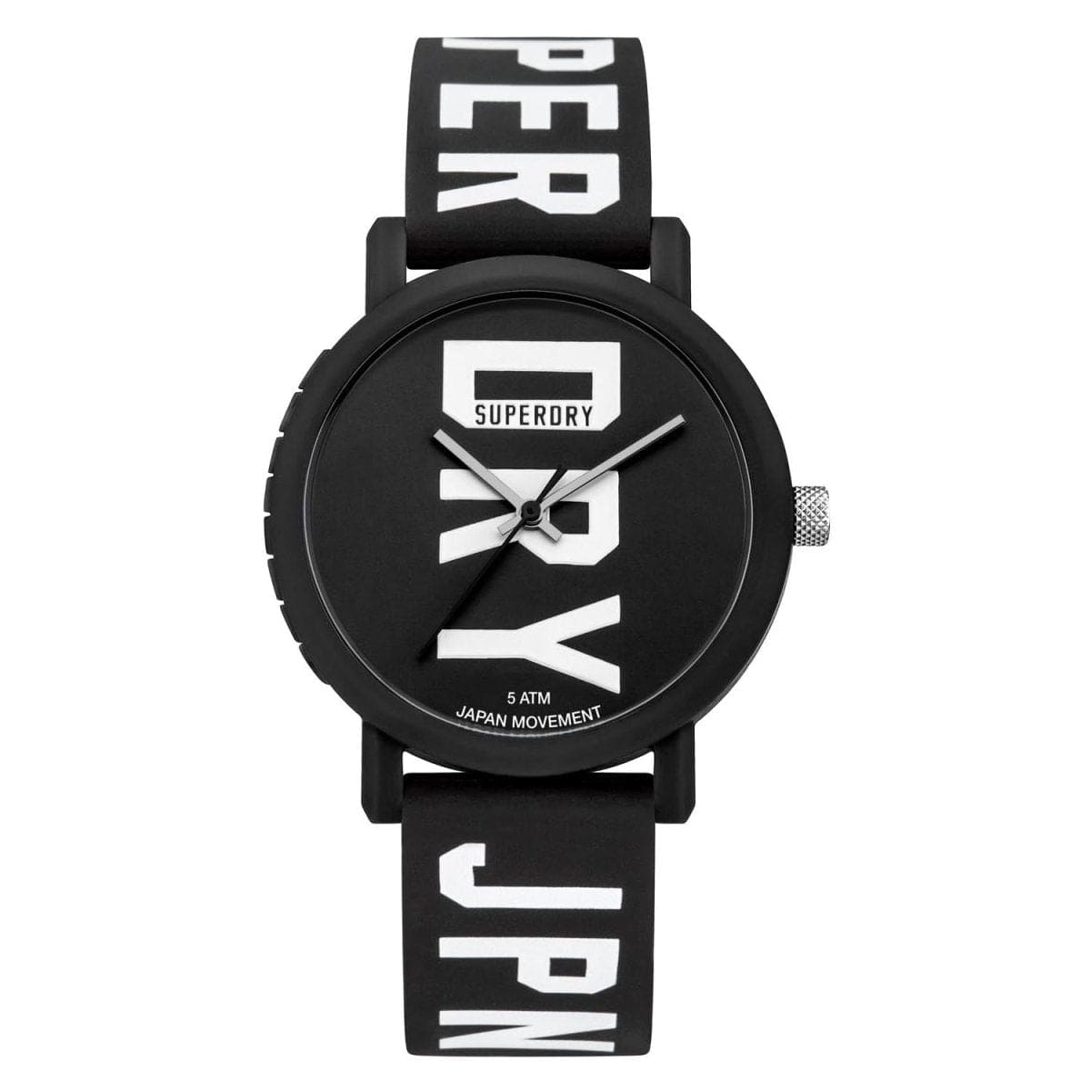 Superdry CAMPUS BLOCK Quartz Black Round Dial Women's Watch - SYG196BBW