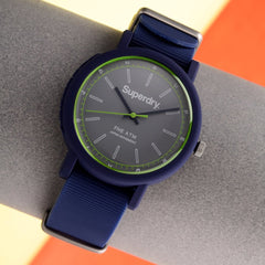 Superdry CAMPUS NATO Analog Grey Round Dial Women's Watch- SYG197U