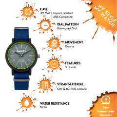Superdry CAMPUS NATO Analog Grey Round Dial Women's Watch- SYG197U