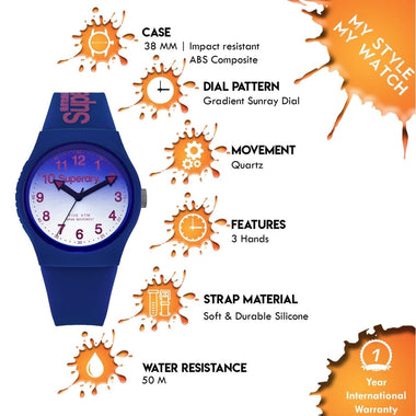 Superdry URBAN LASER Quartz Multicolor Round Dial Women's Watch - SYG198UU