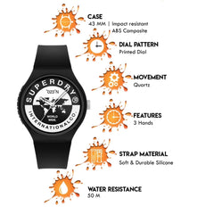 Superdry URBAN XL INTERNATIONAL GMT Multicolor Round Dial Men's Watch - SYG279B