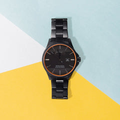 Superdry HOXTON DATE Analog Black Round Dial Men's Watch- SYG281BBM