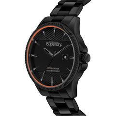 Superdry HOXTON DATE Analog Black Round Dial Men's Watch- SYG281BBM