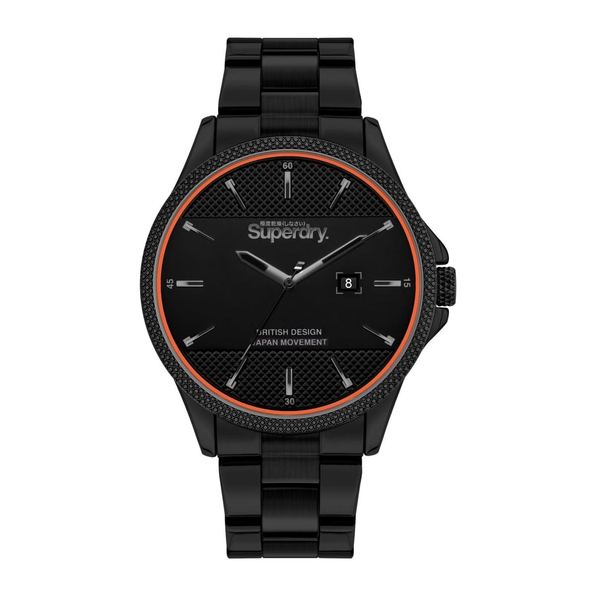 Superdry HOXTON DATE Analog Black Round Dial Men's Watch- SYG281BBM