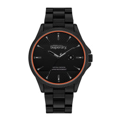 Superdry HOXTON DATE Analog Black Round Dial Men's Watch- SYG281BBM