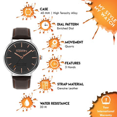 Superdry Oxford Analog Grey Round Dial Men's Watch- SYG287BR