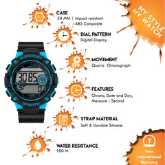 Superdry RADAR SPORT Chronograph Grey Round Dial Men's Watch- SYG291BU