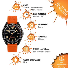 Superdry OSAKA DIVE Quartz Black Round Dial Men's Watch - SYG304O