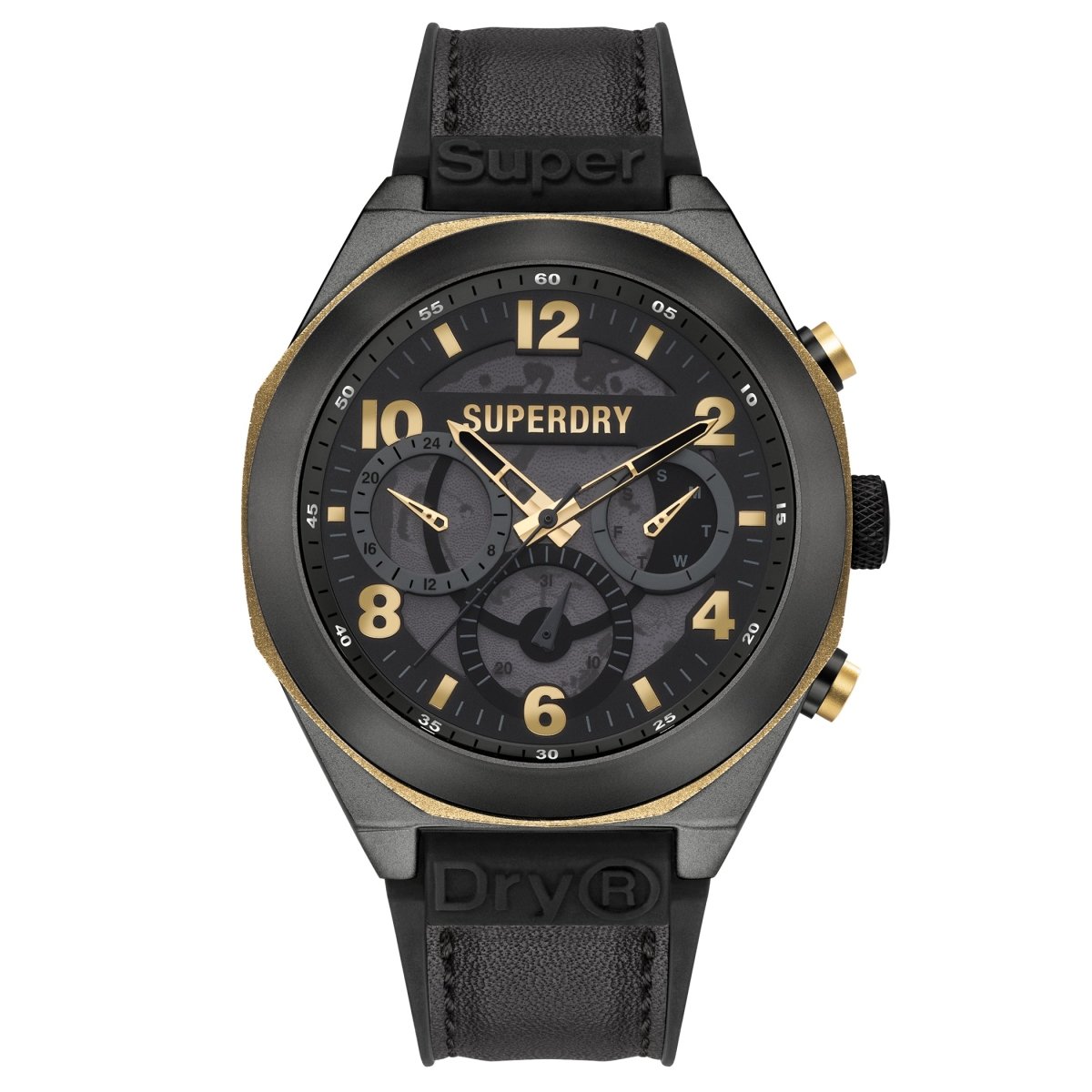 Superdry ADVENTURER MULTI Multifunction Black Round Dial Men's Watch- SYG307B