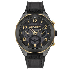 Superdry ADVENTURER MULTI Multifunction Black Round Dial Men's Watch- SYG307B