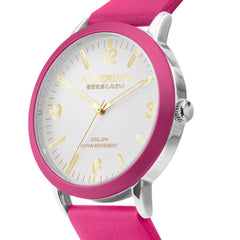 Superdry KOBE Quartz White Round Dial Women's Watch - SYL259P