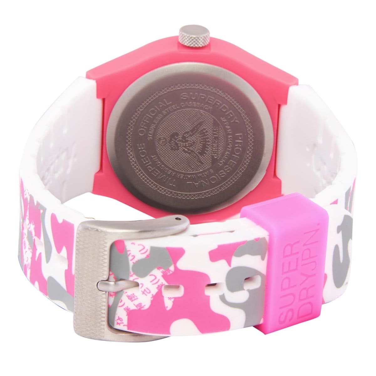 Superdry URBAN FLURO CAMO Quartz White Round Dial Women's Watch - SYL296EP