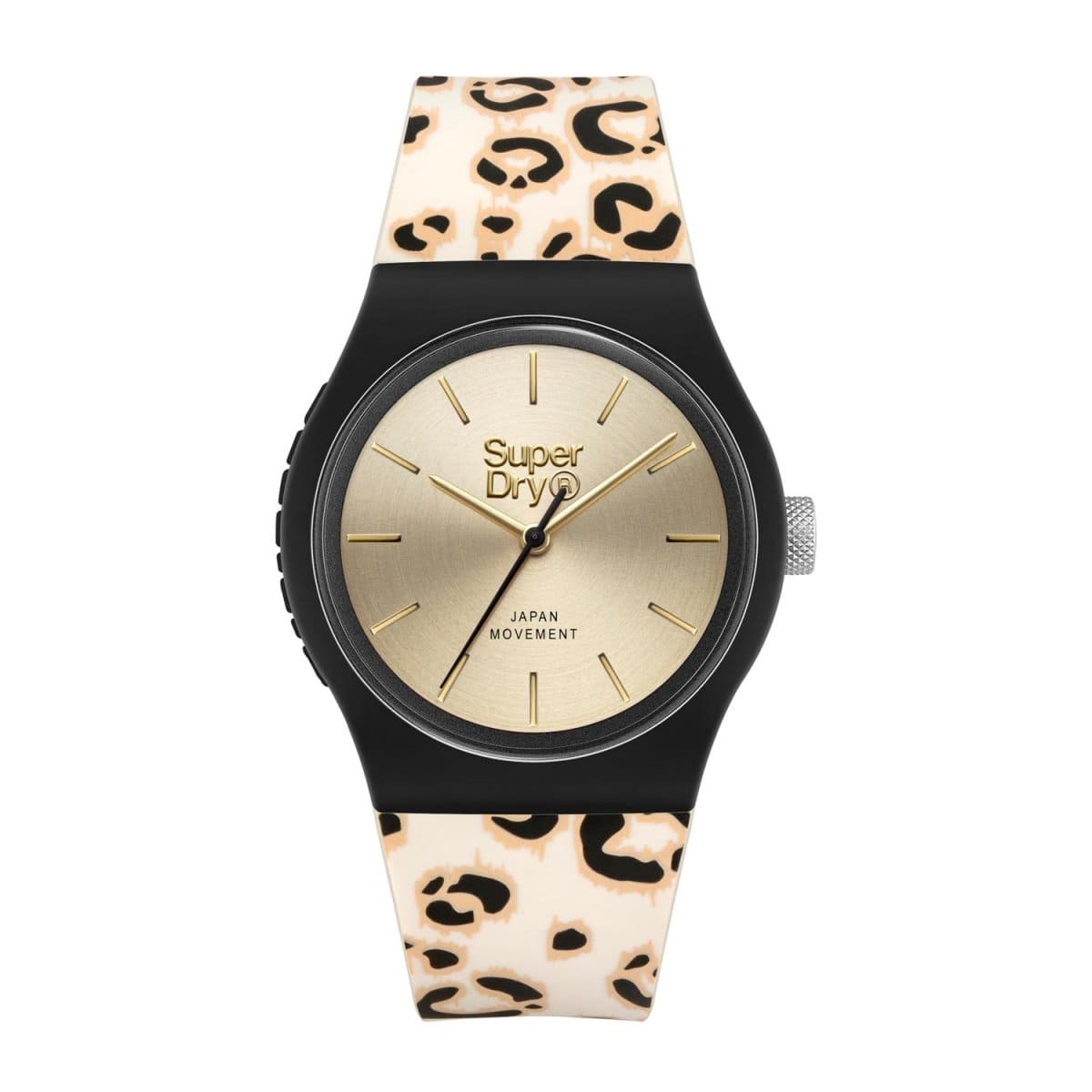 Superdry URBAN LEOPARD Quartz Gold Round Dial Women's Watch - SYL299GB