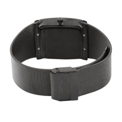 Obaku Lund Charcoal Quartz Black Square Dial Men's Watch- V102GDBBMB