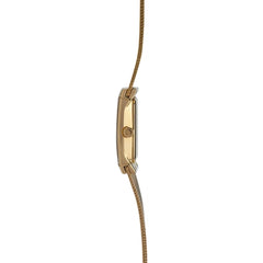 Obaku Lund Lille Gold Quartz Gold Square Dial Women's Watch- V102LXGGMG