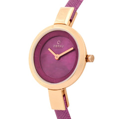 OBAKU SIV CHERRY Quartz MOP Round Dial Women's Watch -V129LXVQRD