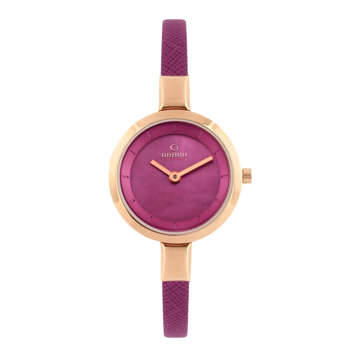 OBAKU SIV CHERRY Quartz MOP Round Dial Women's Watch -V129LXVQRD