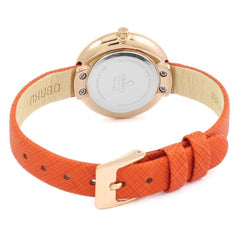 Obaku Stille Pumpkin 6.2mm Slim Case Silver Round Dial Women's Watch- V146LXVIRO