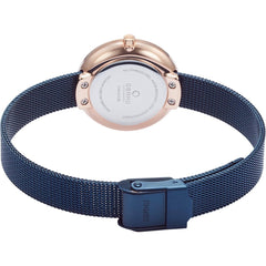 OBAKU Stille Ocean Quartz Blue Round Dial Women's Watch- V146LXVLML