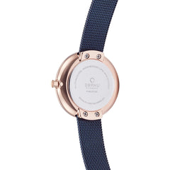 OBAKU Stille Ocean Quartz Blue Round Dial Women's Watch- V146LXVLML