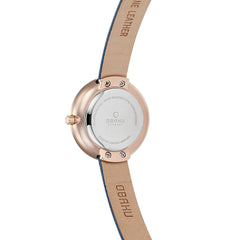 OBAKU STILLE NAVY Quartz MOP Round Dial Women's Watch -V146LXVLRA
