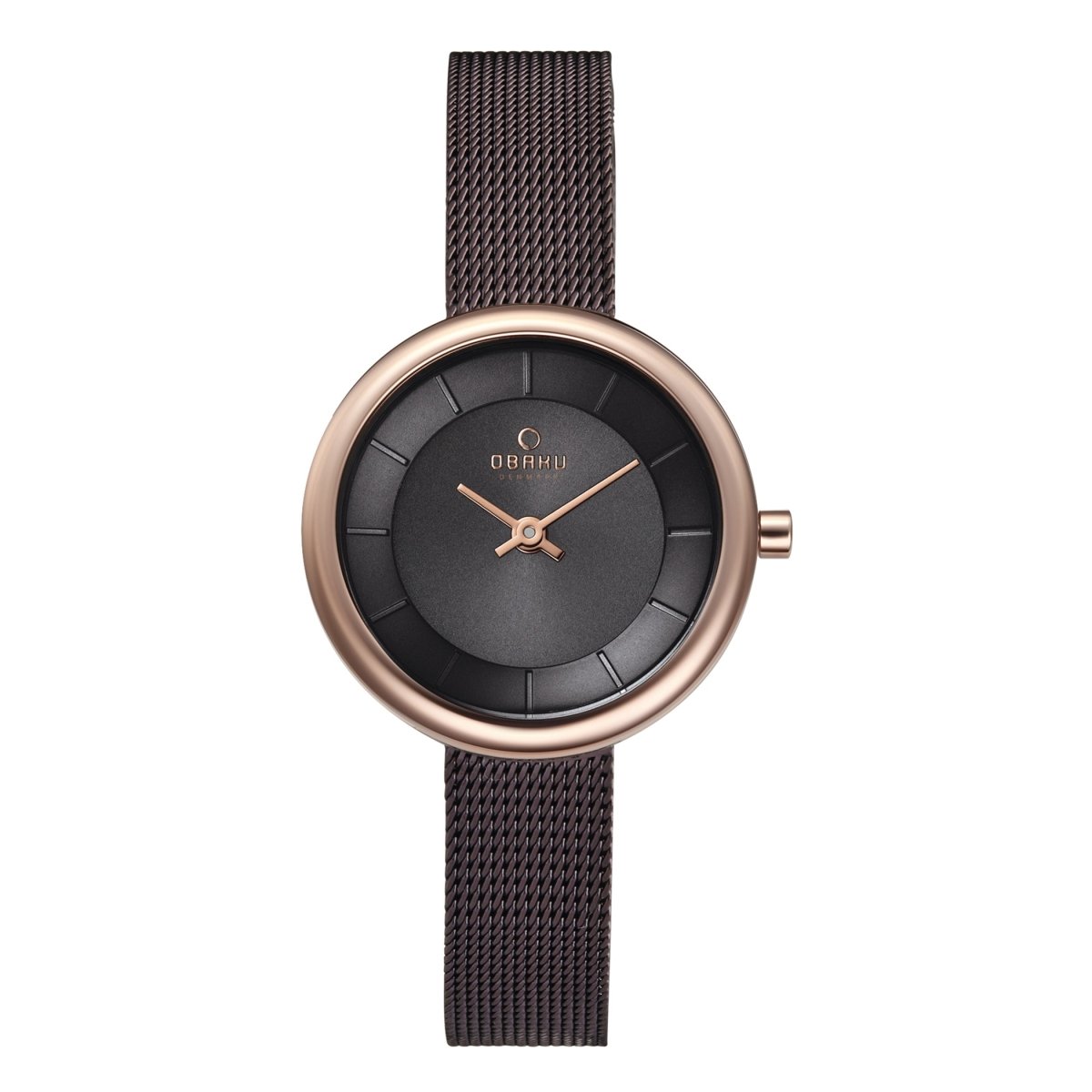 OBAKU STILLE WALNUT Quartz Brown Round Dial Women's Watch -V146LXVNMN