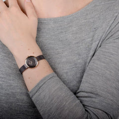 OBAKU STILLE WALNUT Quartz Brown Round Dial Women's Watch -V146LXVNMN