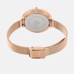 Obaku Stille Rose 6.2mm Slim Case White MOP Round Dial Women's Watch- V146LXVWMV