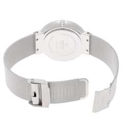 Obaku Klar Steel Quartz Silver Round Dial Men's Watch- V153GDCIMC