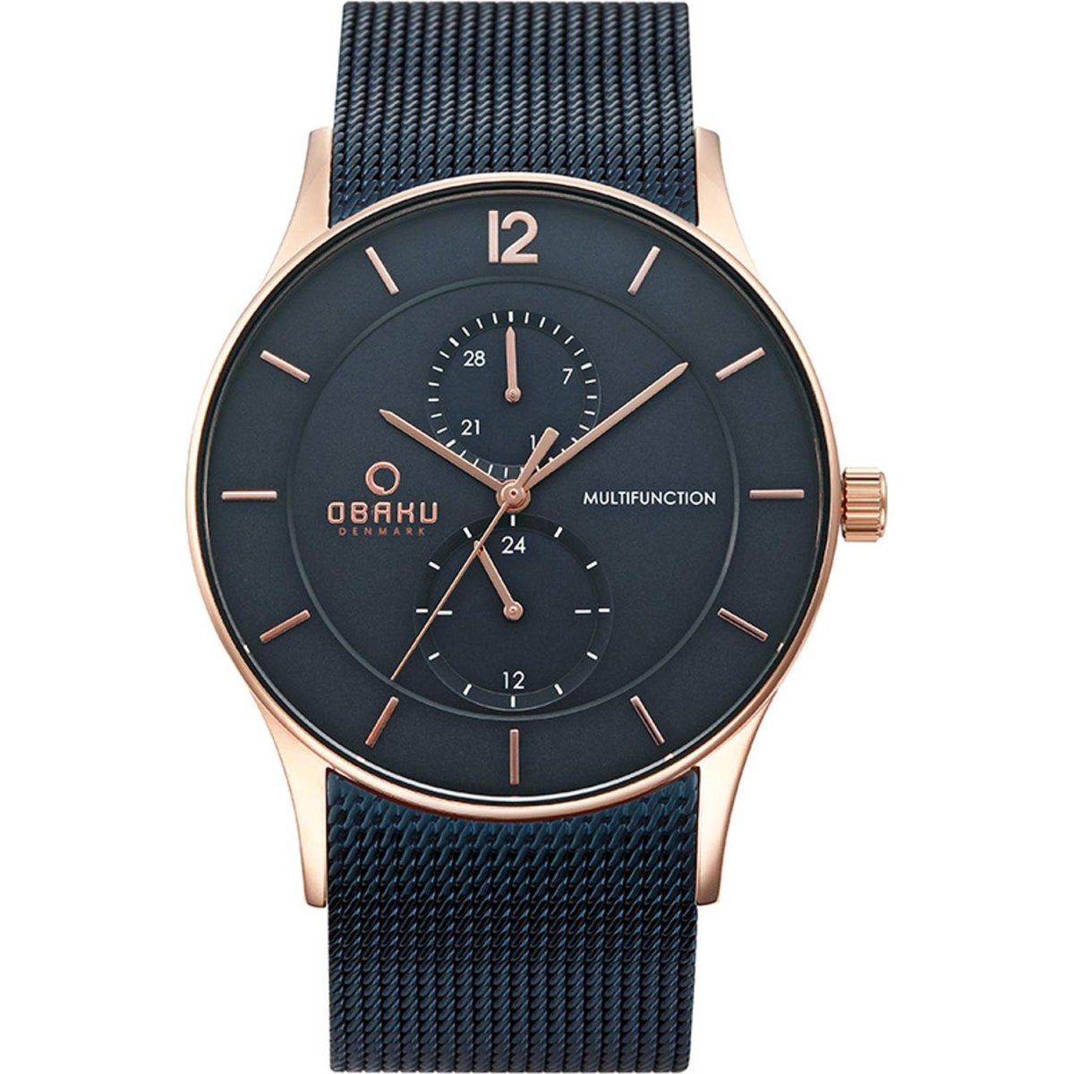 OBAKU Torden Ocean Multifunction Blue Round Dial Men's Watch- V157GMVLML