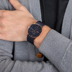OBAKU Torden Ocean Multifunction Blue Round Dial Men's Watch- V157GMVLML