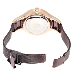 OBAKU Dis Walnut Quartz Brown Round Dial Women's Watch- V165LXVNMN
