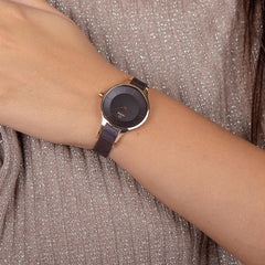 OBAKU Dis Walnut Quartz Brown Round Dial Women's Watch- V165LXVNMN