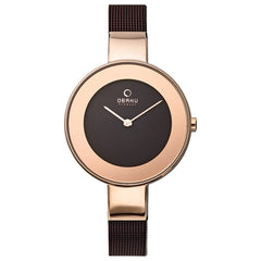 OBAKU HIMMEL WALNUT Quartz Brown Round Dial Women's Watch -V167LXVNMN