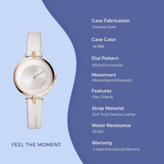 OBAKU PEARL Quartz Silver Round Dial Women's Watch -V168LEVIRW