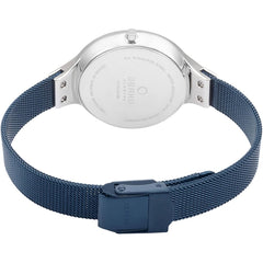 Obaku Sky Arctic Quartz 6.4mm Slim Case Blue MOP Round Dial Women's Watch- V173LXCLML