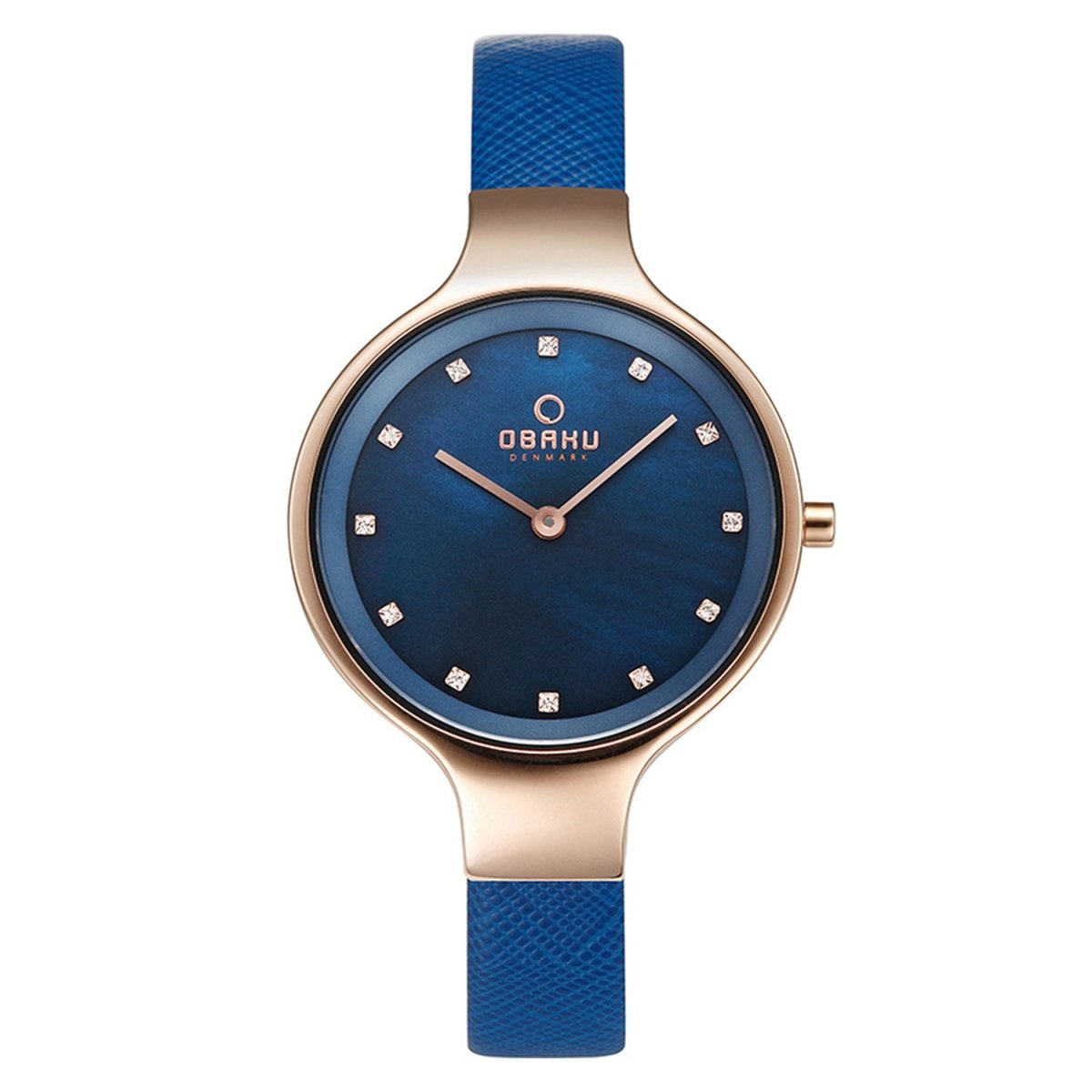 OBAKU SKY NAVY Quartz MOP Round Dial Women's Watch -V173LXVLRA