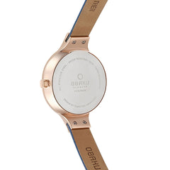 OBAKU SKY NAVY Quartz MOP Round Dial Women's Watch -V173LXVLRA