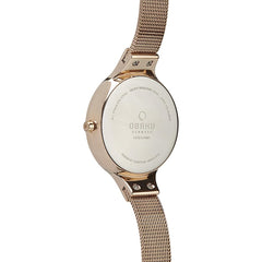 OBAKU Sky Rose Quartz Swarovski Crystal MOP Round Dial Women's Watch- V173LXVWMV