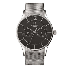 Obaku Vild Onyx Multifunction Black Round Dial Men's Watch- V175GMCBMC