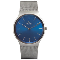 OBAKU Rolig Cyan Quartz Blue Round Dial Men's Watch- V178GXCLMC